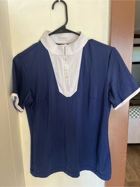 Samshield Navy and White Short Sleeve Riding shirt